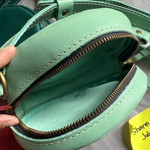 Portland Leather Goods PLG Small Circle Bag in Mint - Picture 5 of 5
